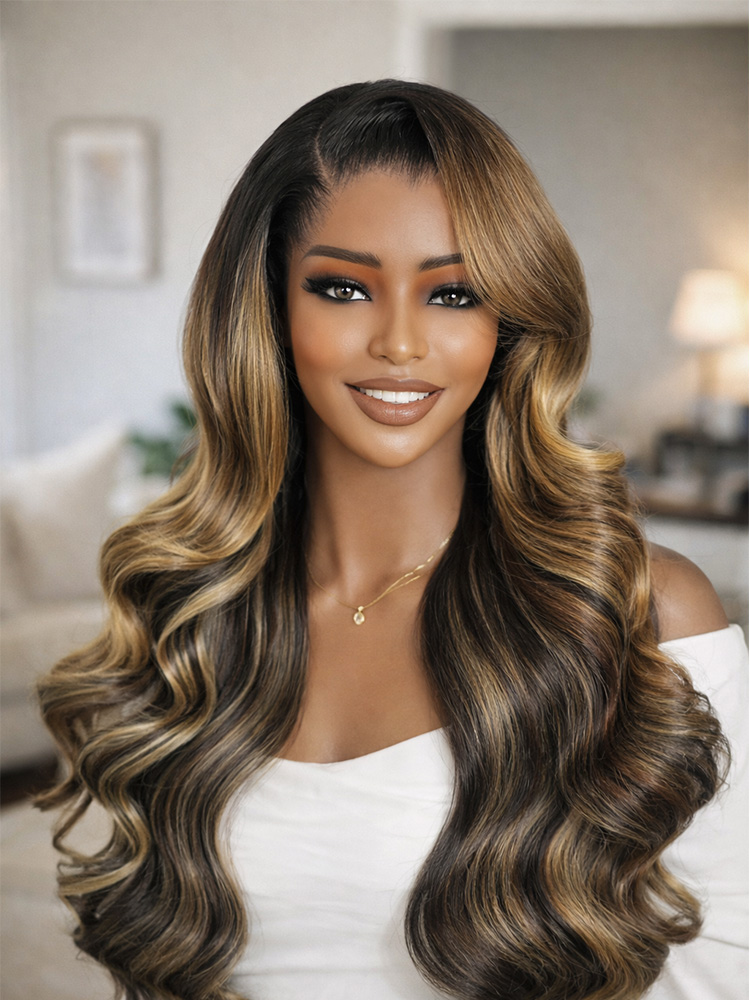 Highlight Lagos Hairline Loose Body Wave 13x6 HD Lace Front Glueless Wigs