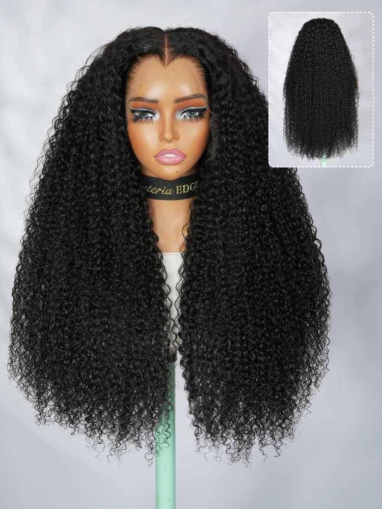 Luxury Limited Edition - Super Double Drawn Human Hair Wig Curly HD Lace M Hairline Wig