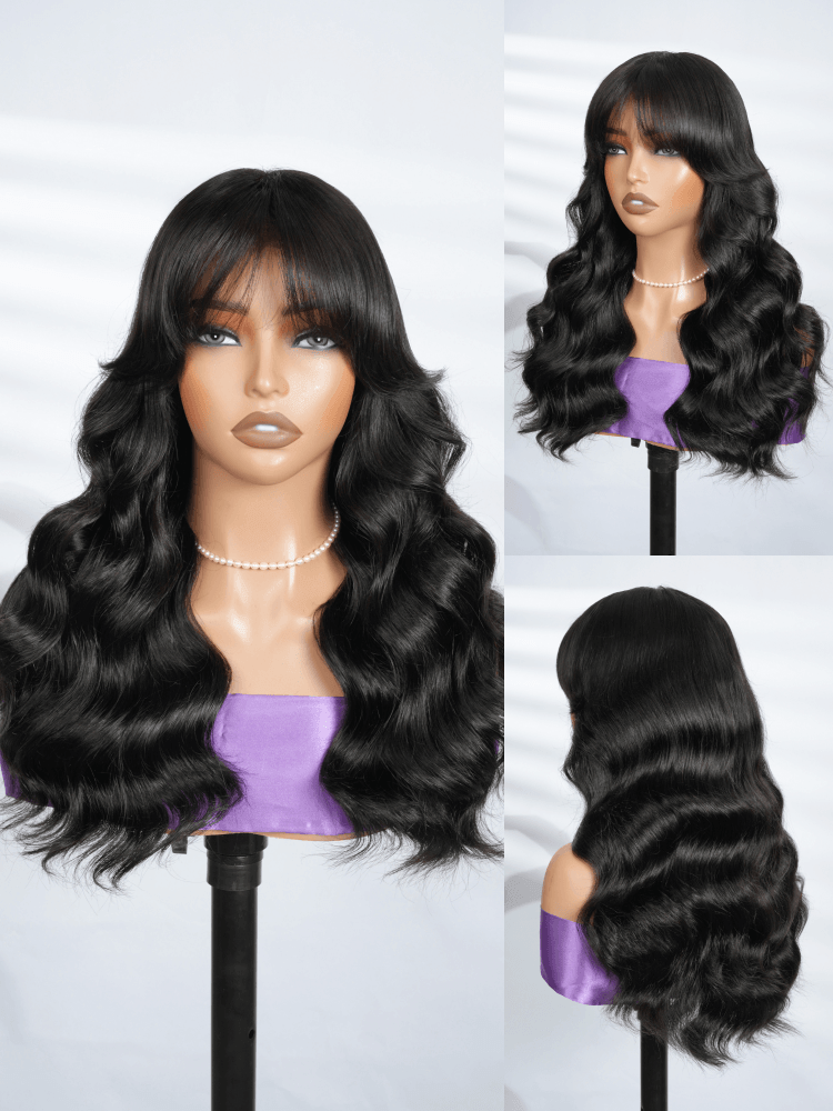 body wave human hair wig
