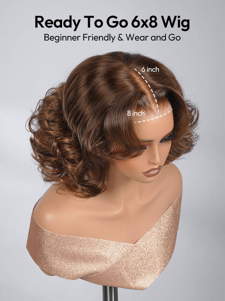 glueless 6x8 closure wig