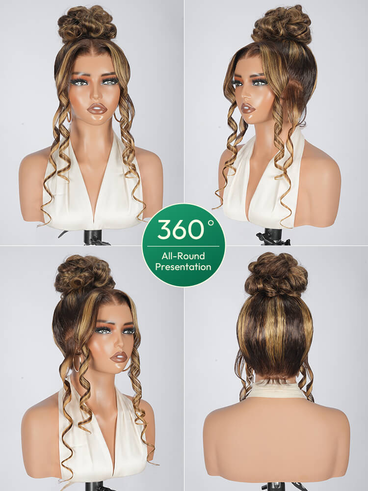 blonde highlight wig