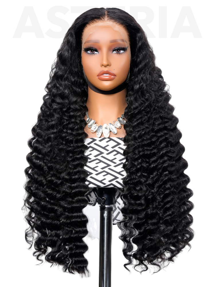 Crimped Wave Long Hair Wig for Women 24-34 Inches, 5x5 HD Lace Closure & 13x6 HD Lace Frontal Options, Customizable Density