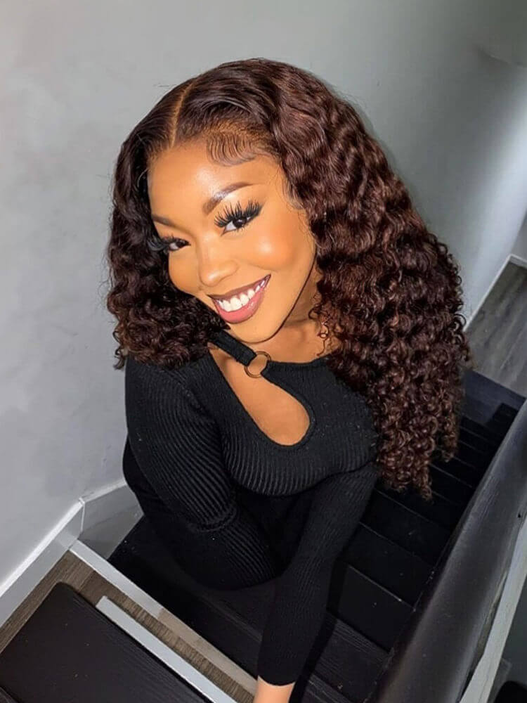 Brown Water Wave Lace Front Wigs