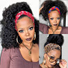 Curly Headband Wigs Human Hair Half Wigs