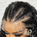 Braid style on lace part
