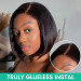Light Yaki Short Human Hair Glueless Bob Wig