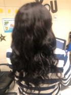 Hair is soft and curls are nice. Can put it i