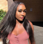100% human hair wig, I tried flat ironing it