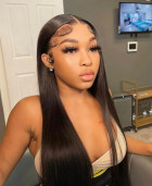 Straight out the bag the hair was super shiny