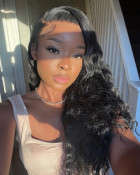 The curls were very pretty and the lace melte