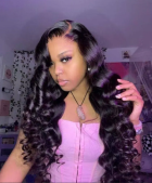 Just like on the photo. Hair is very soft and