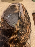 The hair is very soft and curly. It doesn’t