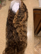 The hair is very soft and curly. It doesn’t