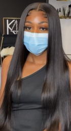 Hair is beautiful full and soft good quality.