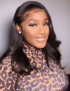 The hair is very shiny. It has minimum to no