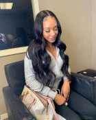 This wig is very thick! When I ran my fingers